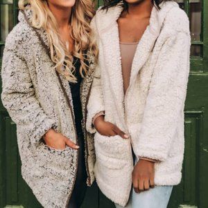 NWOT Pink Lily Hit The Slopes Sherpa Jacket